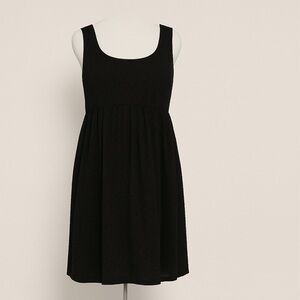 LOFT Maternity Black Fit & Flare Dress Size 8 Stretch Sleeveless Classic Minimal